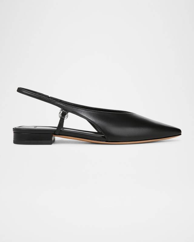 Ines Leather Slingback Ballerina Flats